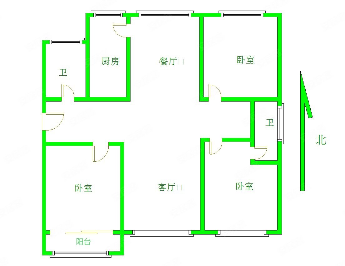 顺都府君顶二手房,145万,3室2厅,2卫,138平米-邢台安居客