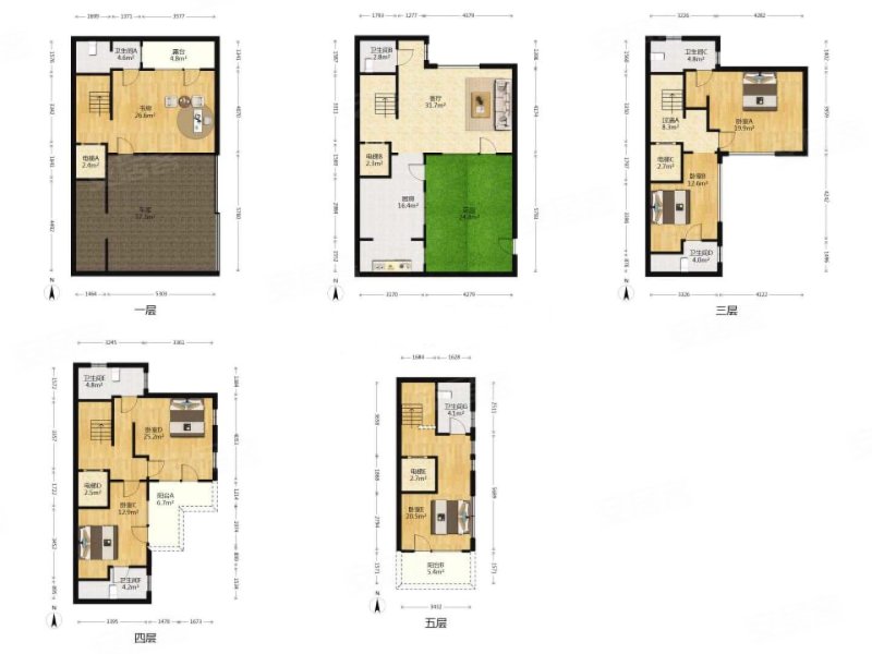 万科观贤别墅 独门独院 五层 双车库 买房3000
