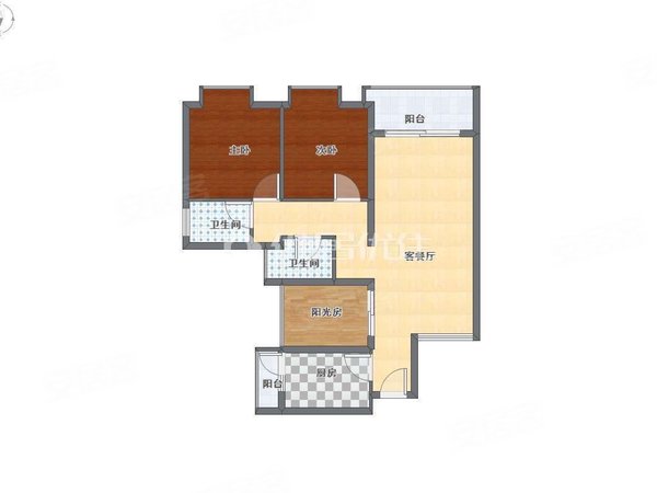 大沙田租房,瑞和家园 3室2厅2卫 配套齐全 96平 电梯房,良庆租房-南宁