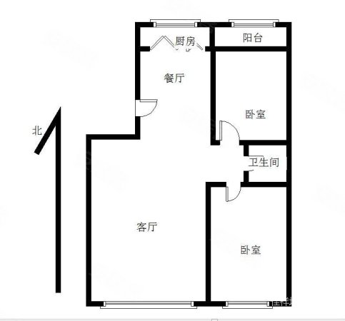 中心位置的电梯楼和平丽苑两室一厅