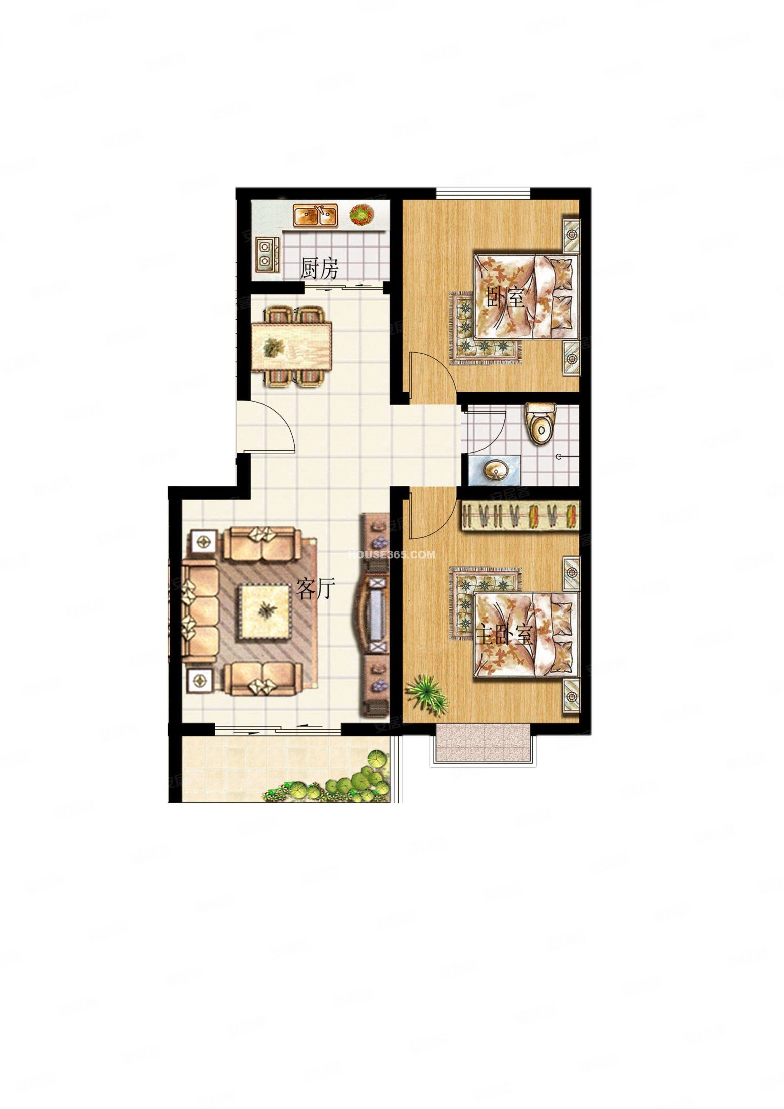 电梯房南北通透2室2厅87平诚心出售价格可议