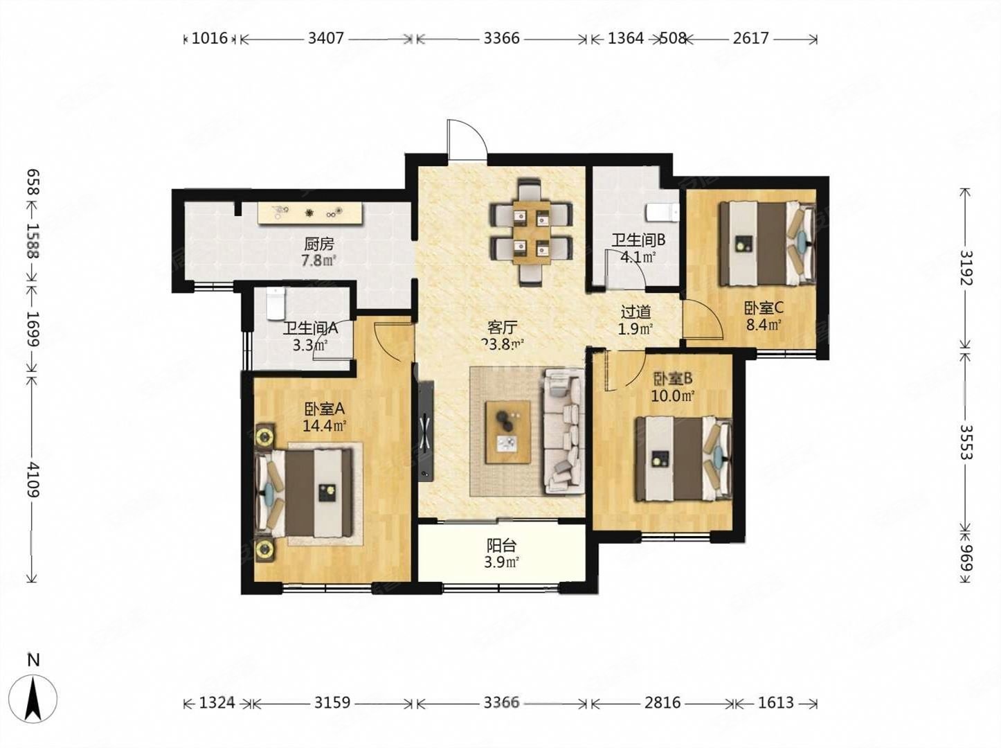 地铁口双卫生间 临地铁 产权清晰 交通便利 次新小区 楼层好,西派国际