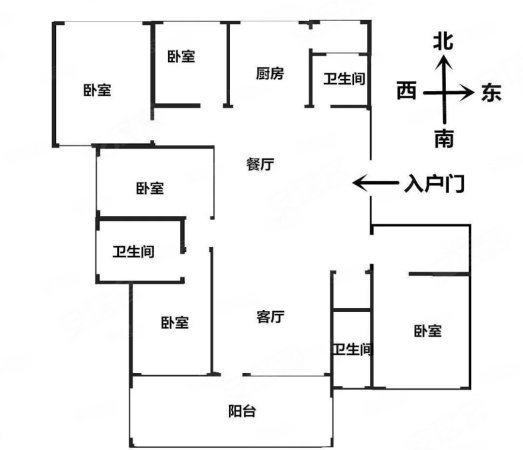 新都金城5室2厅3卫322㎡南北360万