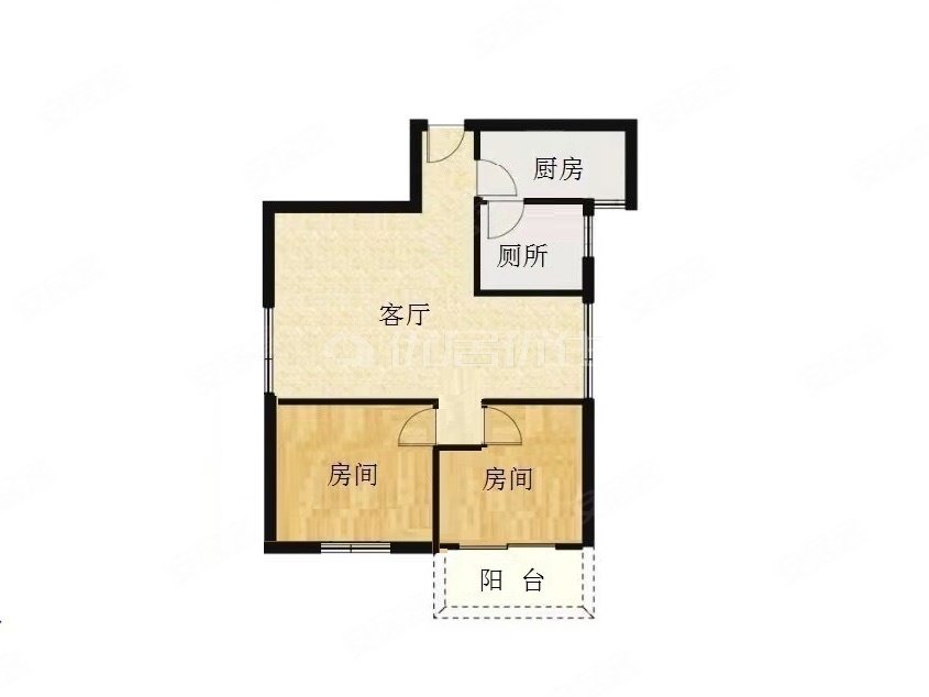 绿茵翠庭2室1厅1卫64㎡西北238万