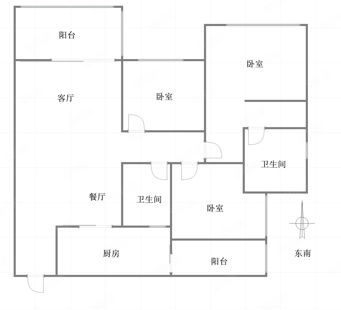 急售 步行街旁精装三房,晋愉岭海翡冷翠二手房,82万,3室2厅,2卫,97
