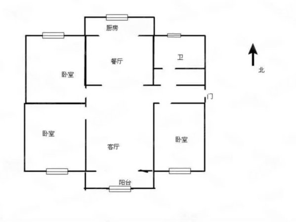 锦绣花园(陕州)3室2厅1卫146.67㎡南34万