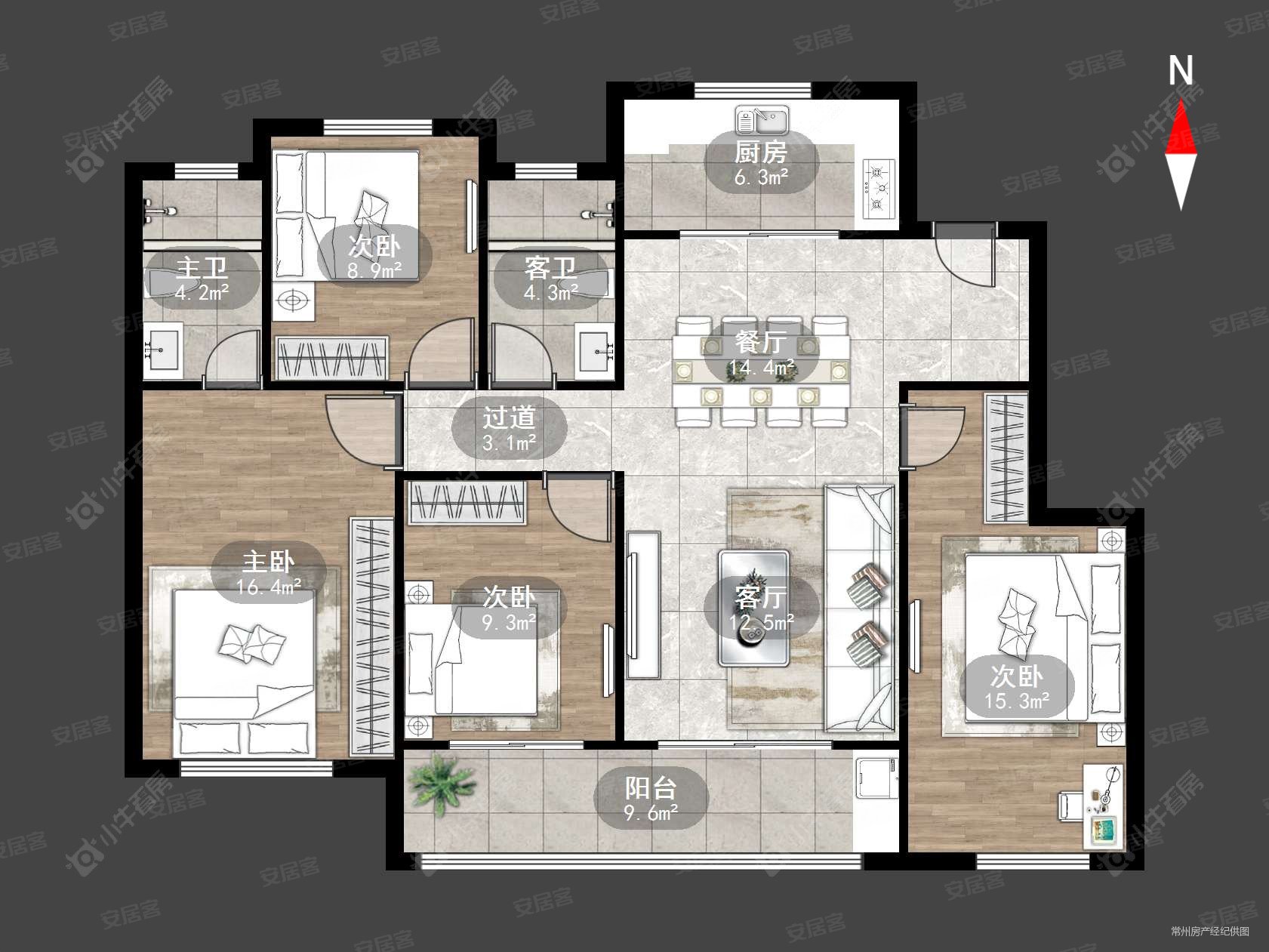 8万,4室2厅,2卫,128平米-常州安居客