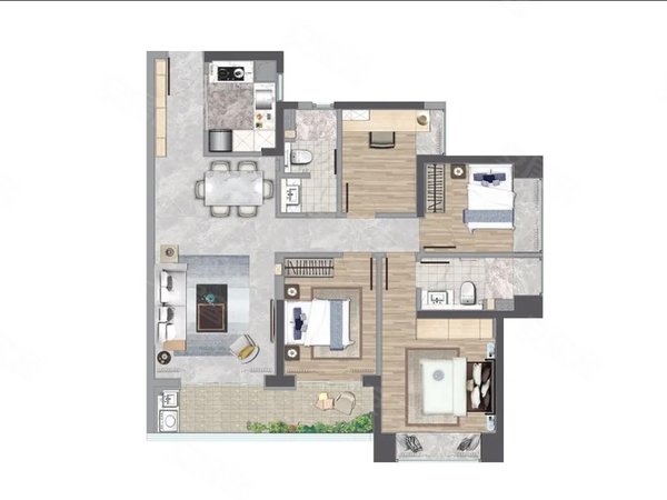 深铁懿府 全新精装4房 南向安静 采光通风好 随时看房,南山租房-深圳