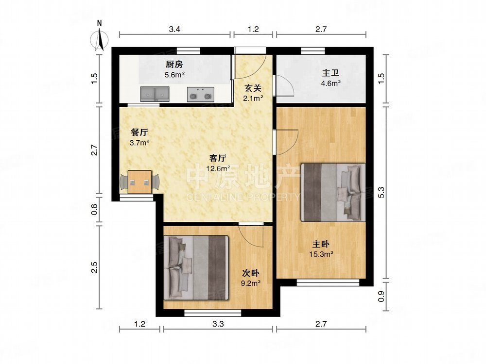 中环和润苑2室1厅1卫67.02㎡南480万