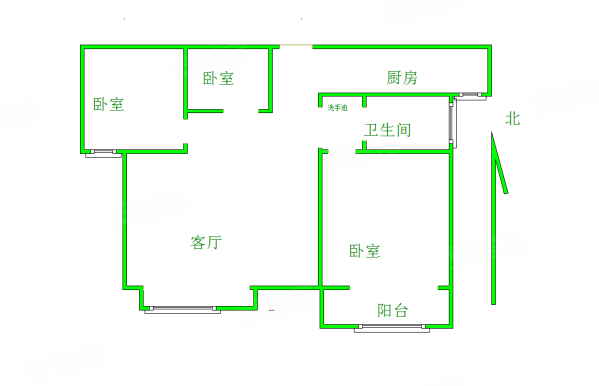 北城枫景(莲池)3室2厅1卫95.15㎡南95万