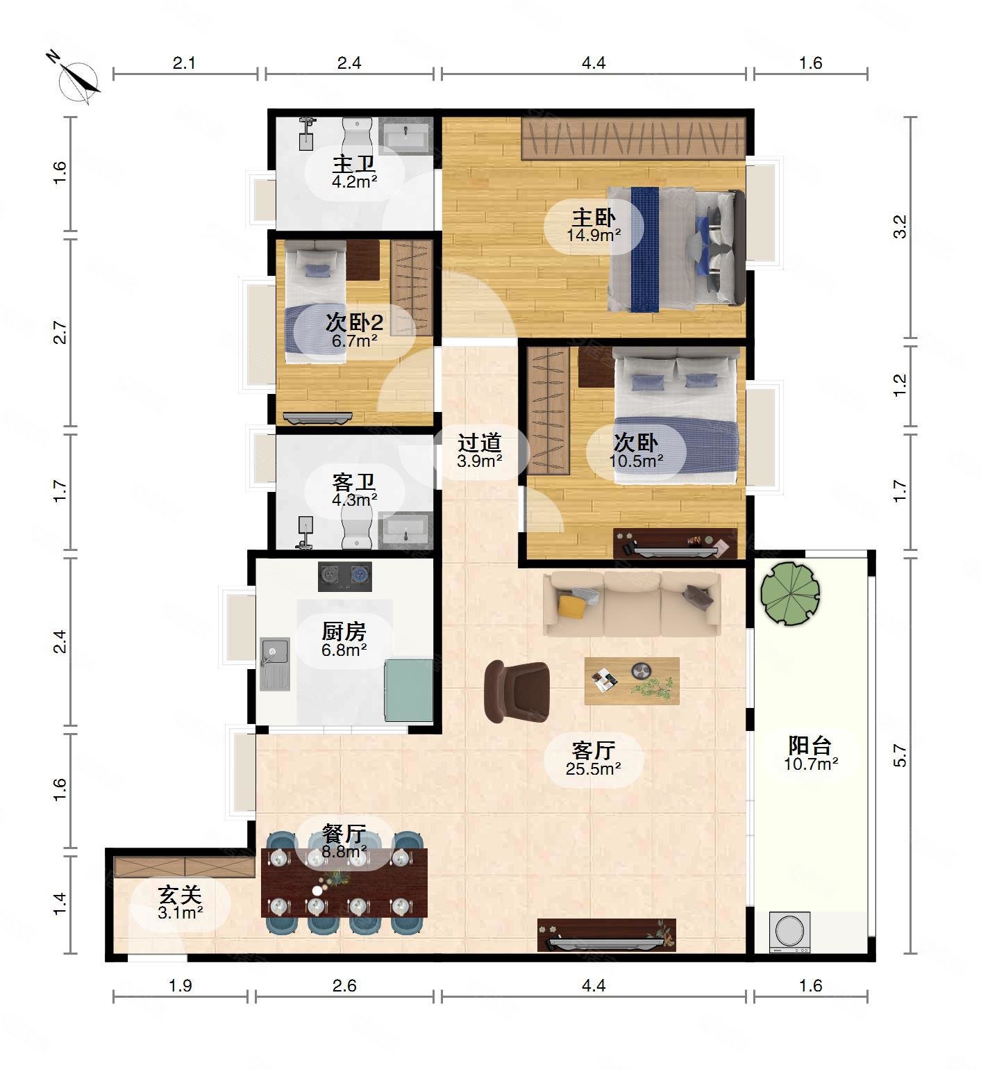 华侨城红坊四室两厅两卫好楼层同户型当中性价比