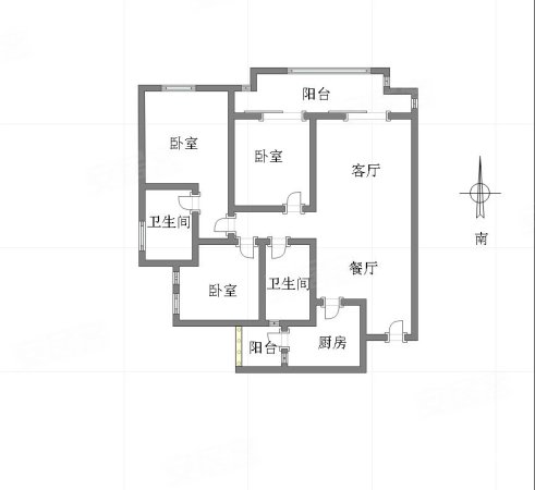 龙湖公园时光3室2厅2卫103.78㎡南139万