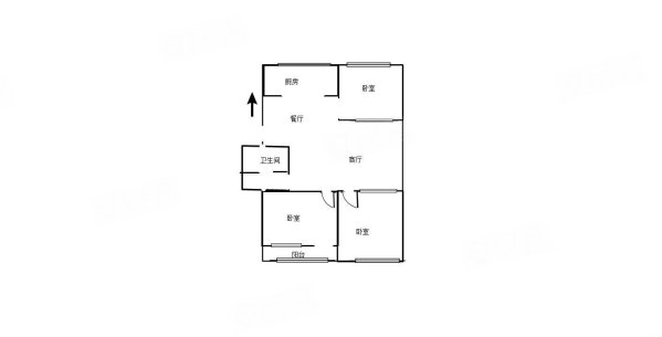 贵和园(南区)3室2厅1卫98㎡南北46万