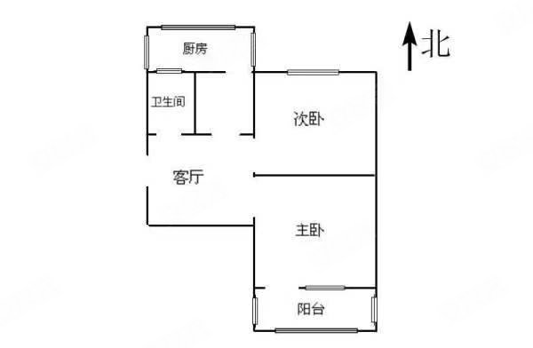 八百垧十区1室1厅1卫56㎡南北7.5万