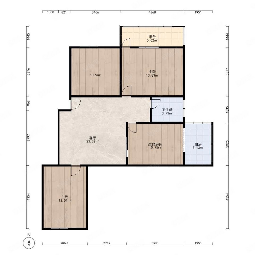 华山公寓3室2厅1卫102㎡南北79.2万