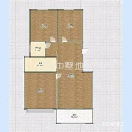 恒大绿洲3室2厅1卫104.5㎡南北77万