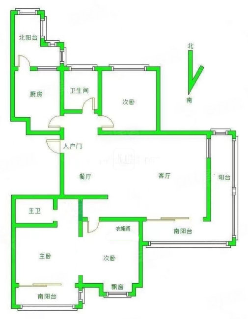 中乐百花公馆B区3室2厅2卫147㎡南北99万