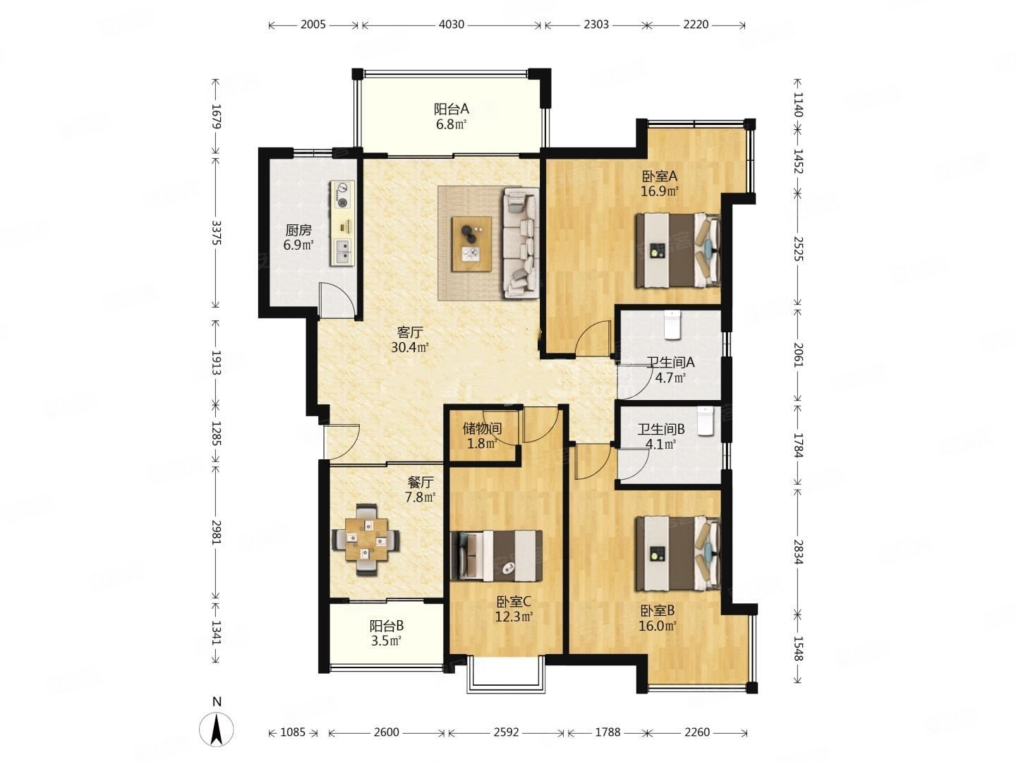 亲水湾花园电梯好楼层3室2卫河景房价格可谈