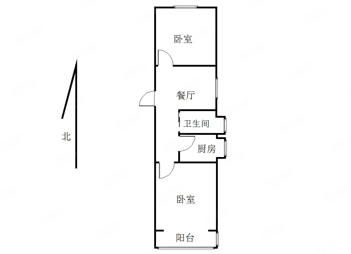 复成里小区2室1厅1卫58.01㎡东南188万