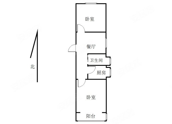 复成里小区2室1厅1卫58.01㎡东南188万