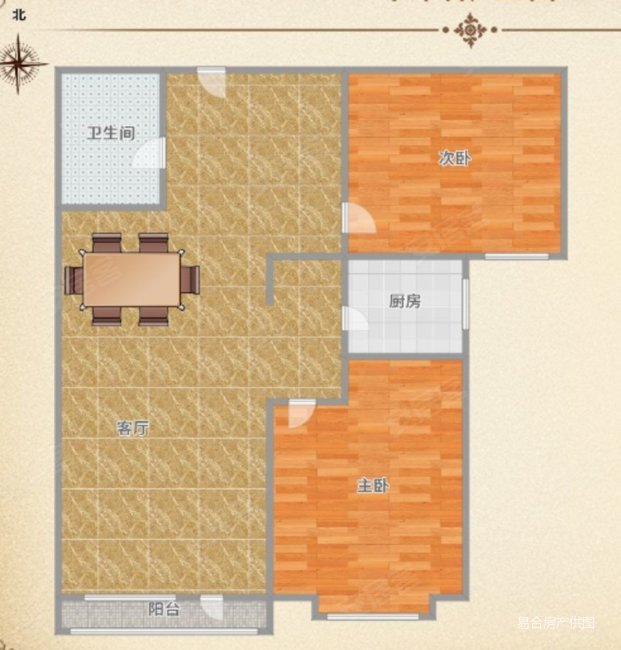 金隅观澜时代2室2厅1卫84.69㎡东南385万