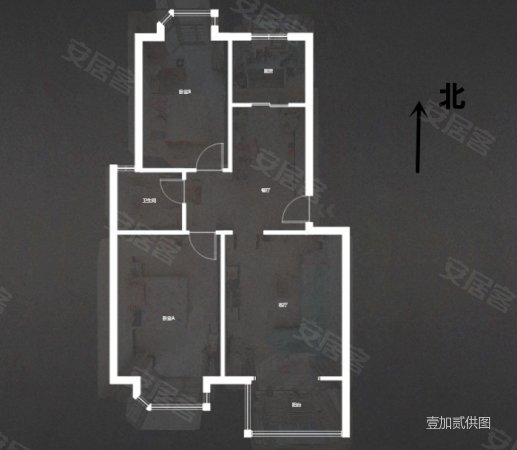 天然城2室2厅1卫99㎡南北86.45万