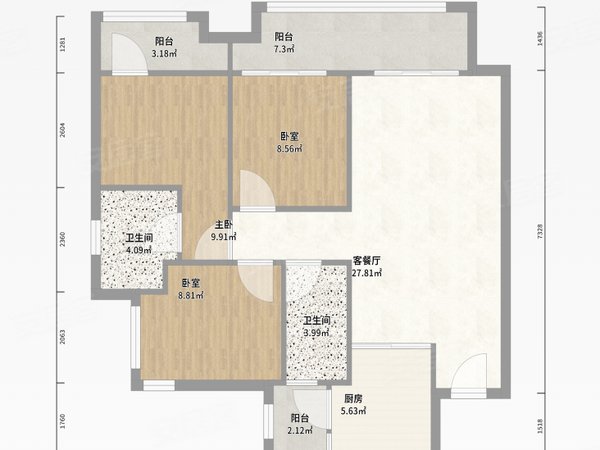 御姐!御姐!御姐!刚刚退租!领秀城新出好房!步行贵和!