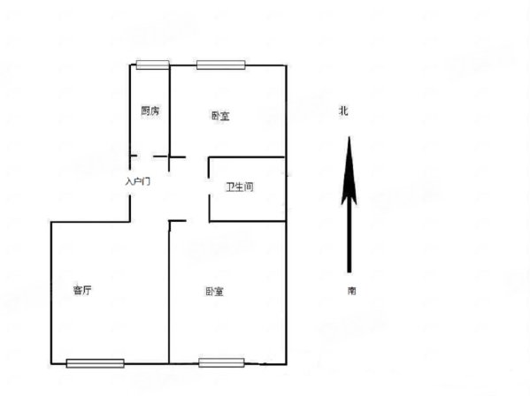 北京城建上河湾(南区)2室1厅1卫83.99㎡南北175万