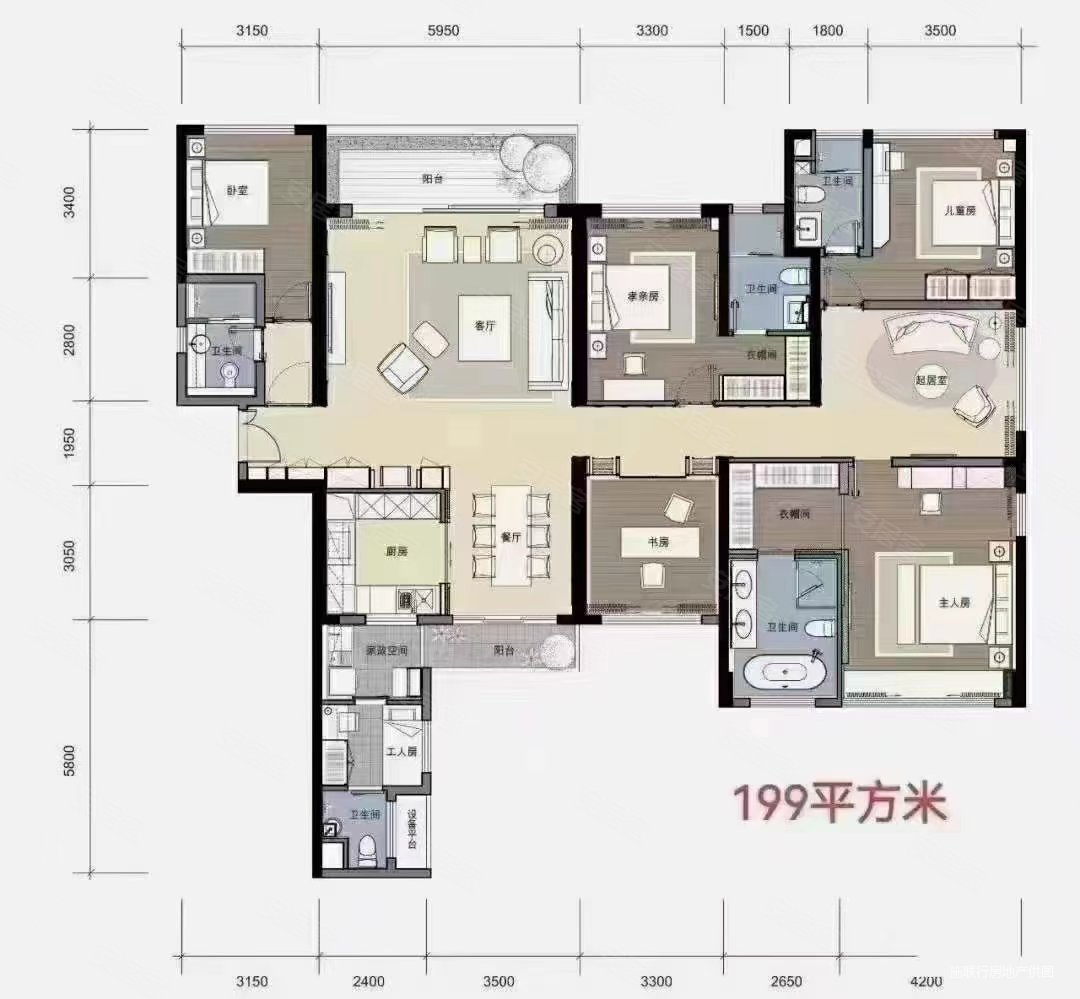 随时看,宝能城花园(东区)二手房,0万,5室2厅,4卫,199平米-深圳安居客