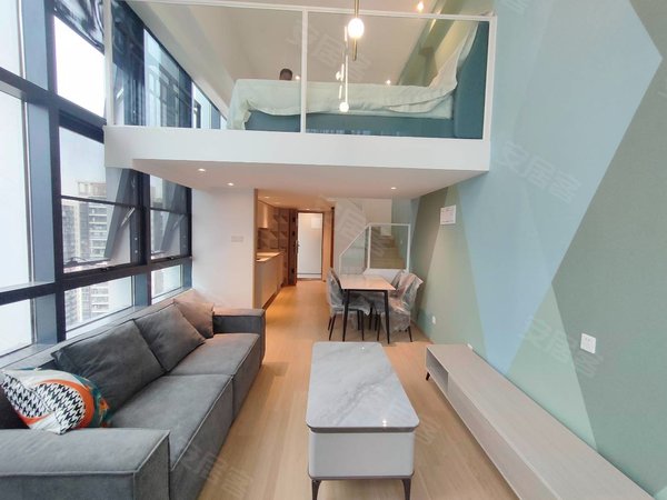 前卫营租房,今日好房推荐端头全新装修万达旁润城loft公寓精装带全套