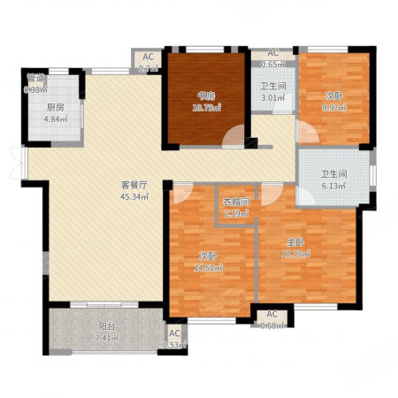 蒸湘教苑4室2厅2卫177㎡南北68.8万