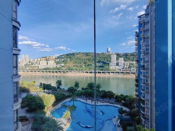 重庆江北北滨路金科金砂水岸北滨路一线江景房,精装两室两厅一卫带