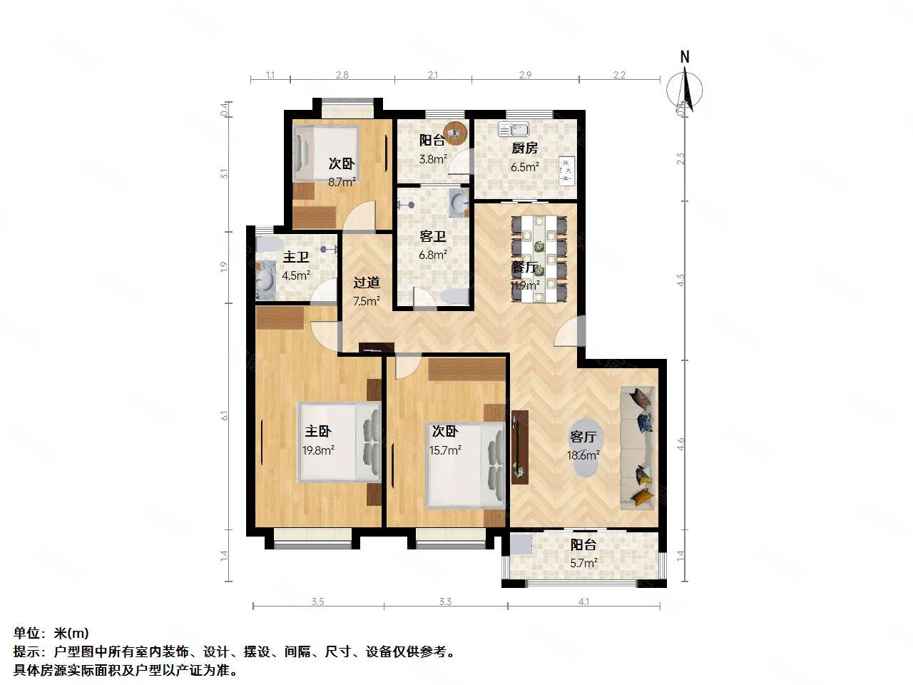 金丽苑电梯顶楼大复式,220平使用面积附送楼层二室一卫