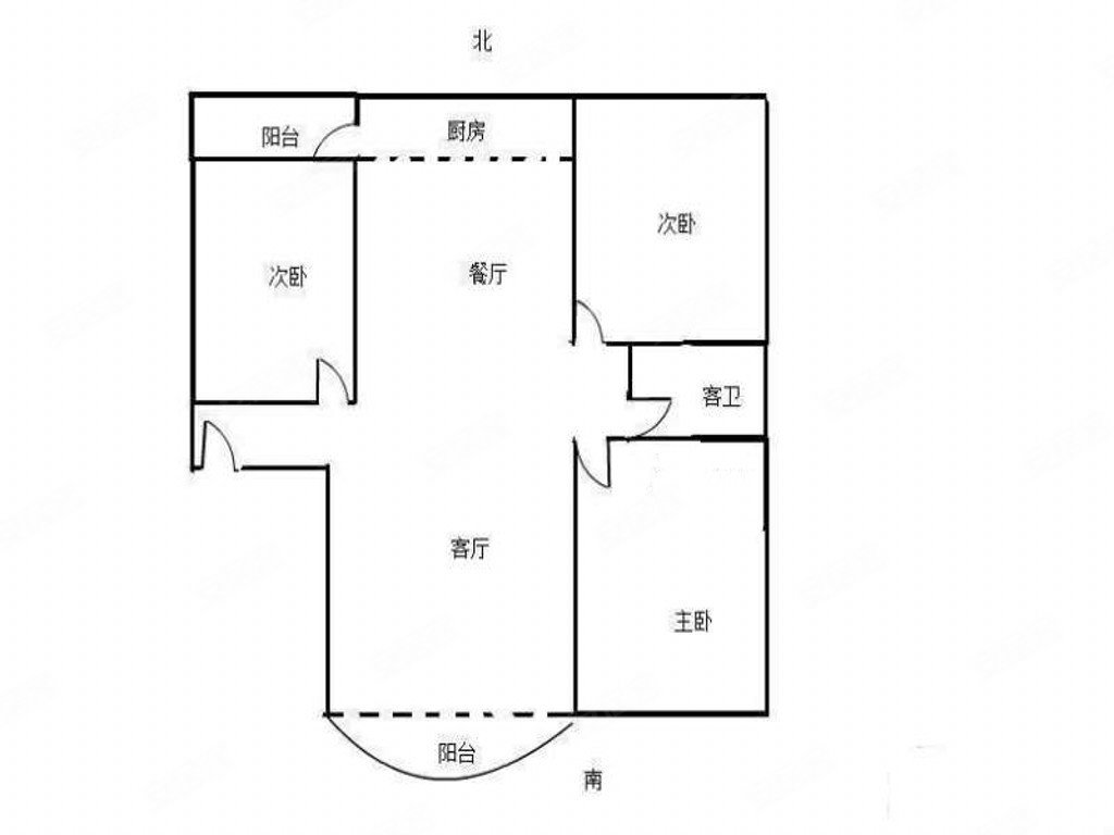 鸣翠园(西区)3室2厅1卫108.71㎡南北122万