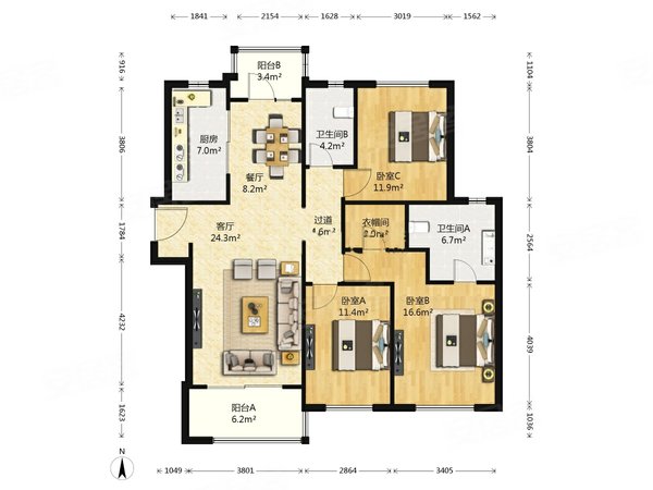 上海普陀真如高尚领域(商住楼)本人实拍|地铁三轨交 精装三房两厅两卫