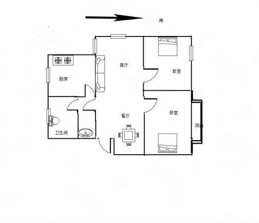 锦绣东苑2室1厅1卫72㎡南10万