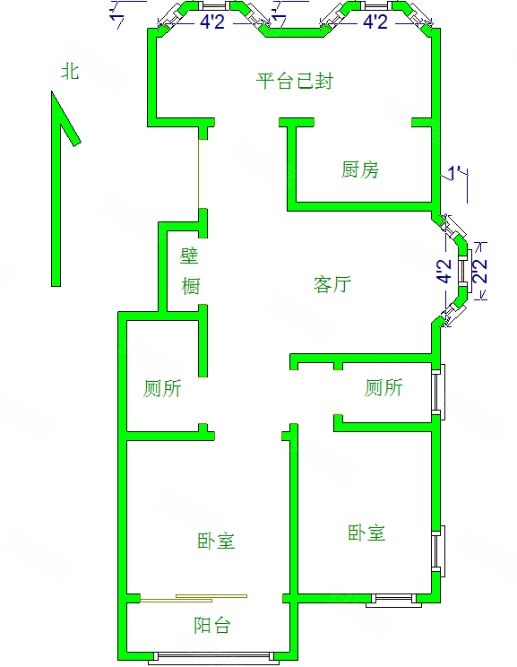 世纪华庭户型图图片