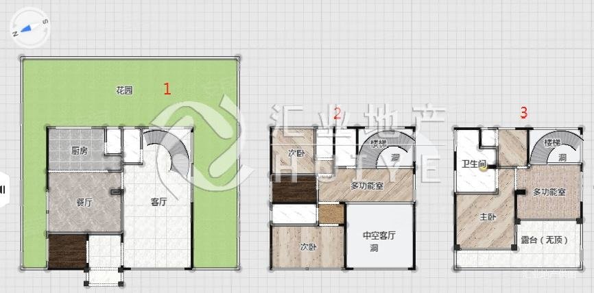 东城山庄独栋别墅,毛坯5房 360平 花园大,多套间生活方便