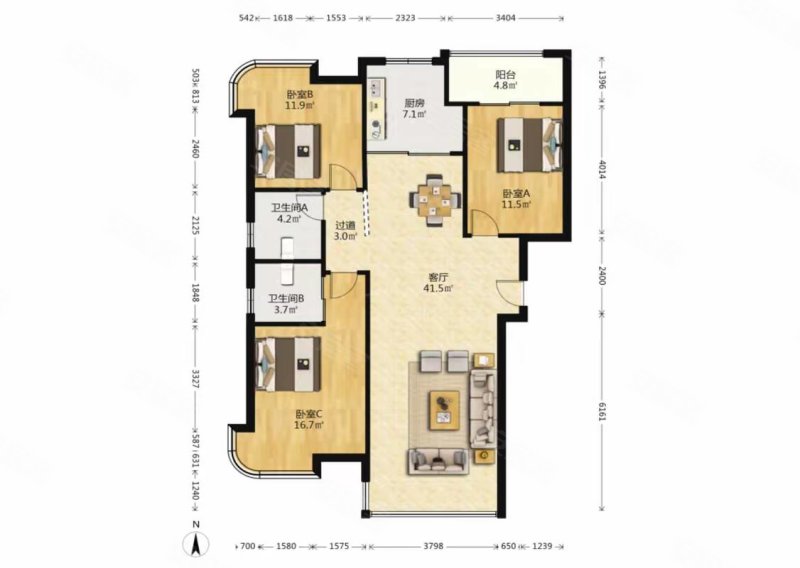 明昇壹城精装三房业主诚心出售