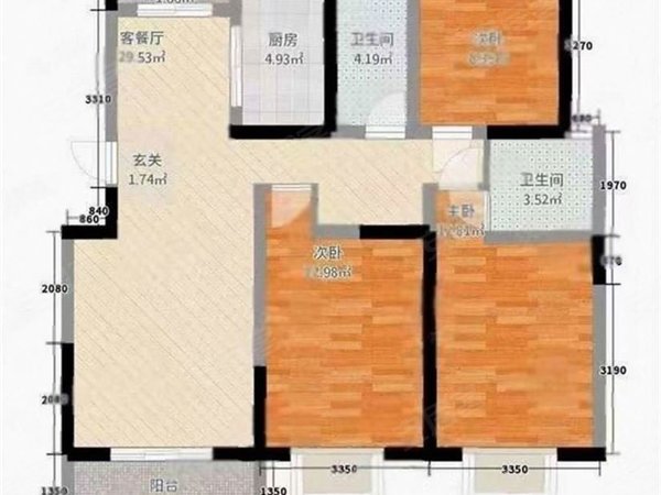 万达海洋城附近鹏利广场轻奢风三房品牌家电拎包入住押一付一