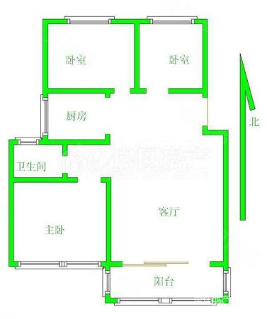 坤元广场3室2厅2卫118㎡南北70万