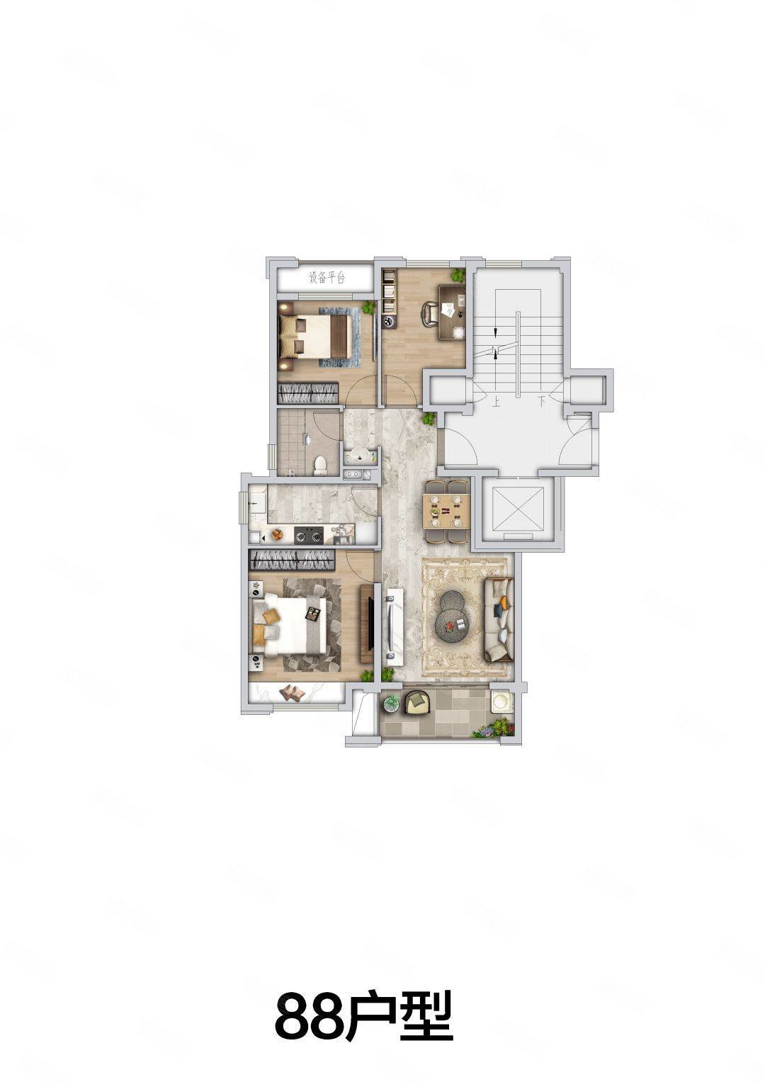 大发融悦府 小户型 南北通透三居室 总价低