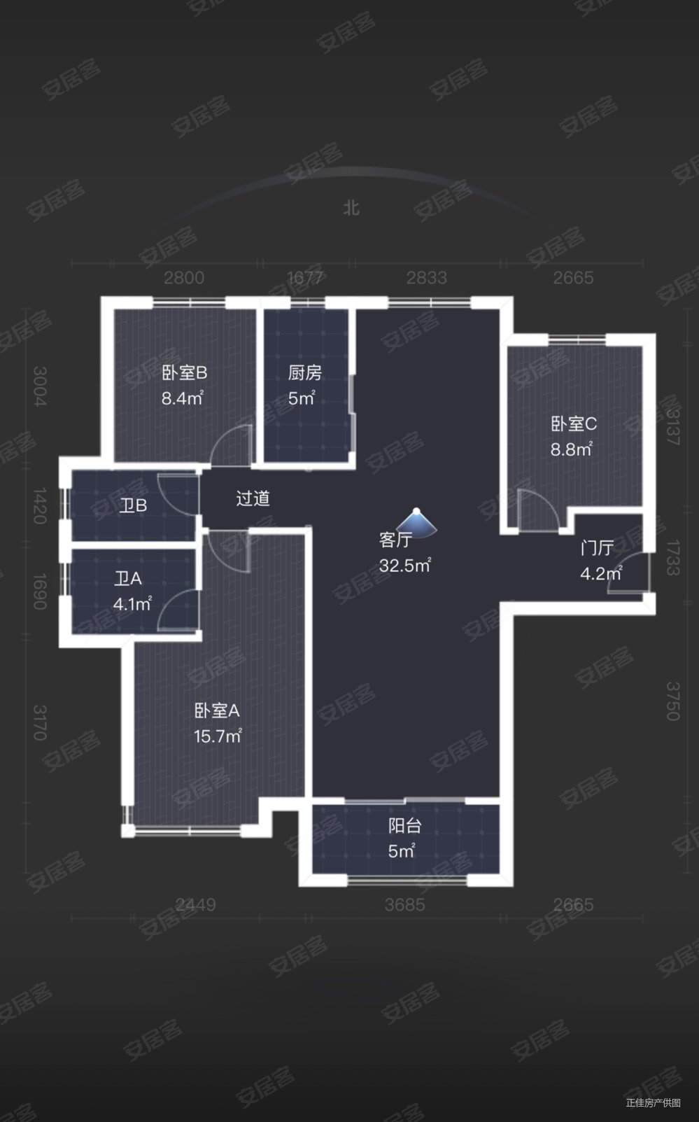 保利花园精妆修南北通透楼层采光佳亲自实勘
