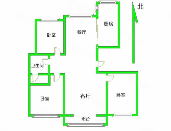 祥瑞城市花园一期3室2厅2卫140㎡南北123万