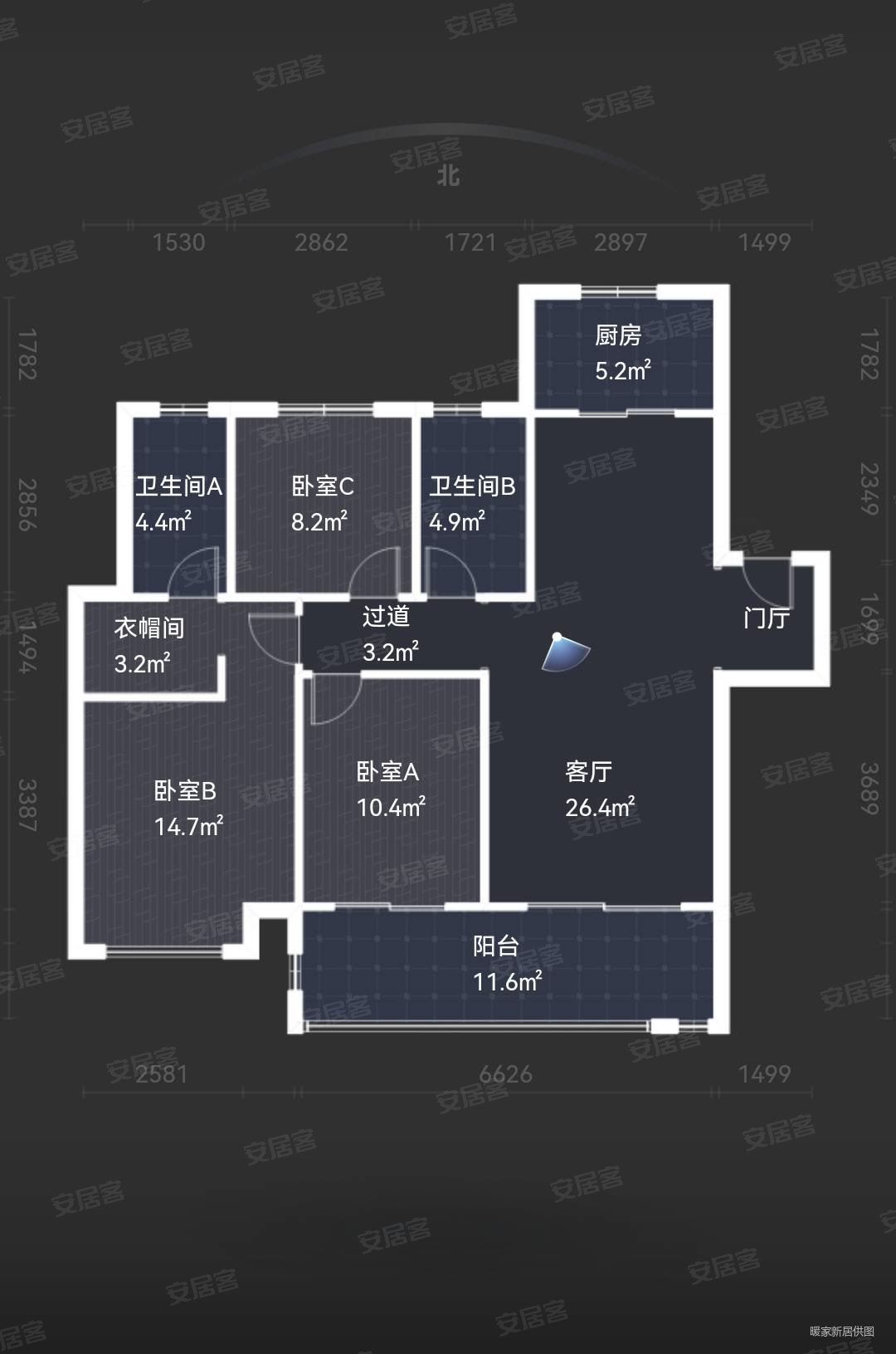 沣西悦广场旁 满2年 房龄新 沣西 实验优教 看房购物方便,吾悦公馆