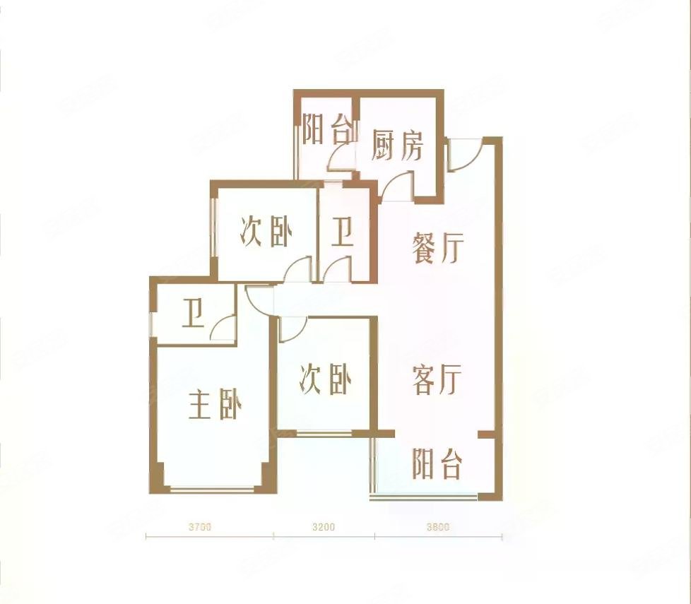 沙河名仕公馆3室2厅2卫89㎡南北102万