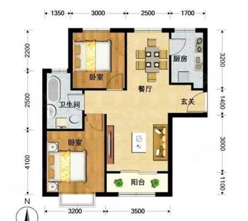 新屋街小区3室2厅1卫89㎡南北32.8万