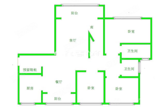 北京公馆3室2厅2卫127㎡南北139万