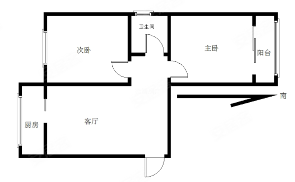 天兆馥园小区2室2厅1卫82.8㎡南北29.8万