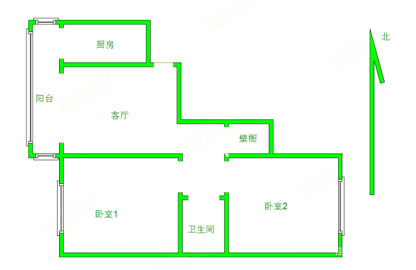 同康里2室1厅1卫82.6㎡东西415万